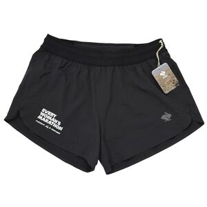 Rabbit Fuel N Fly 4 Inch Running Shorts SMALL Black Women Every Woman's Marathon